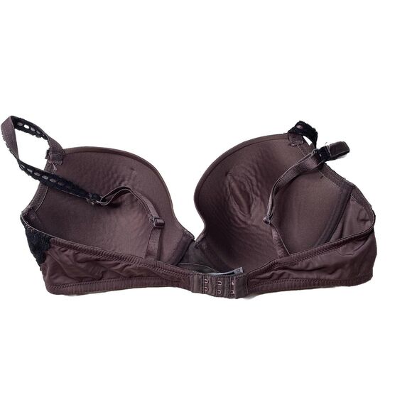 Adore Me Lightly Padded Underwire Bra Lace Womens Pink Black Size 36C - Picture 3 of 7